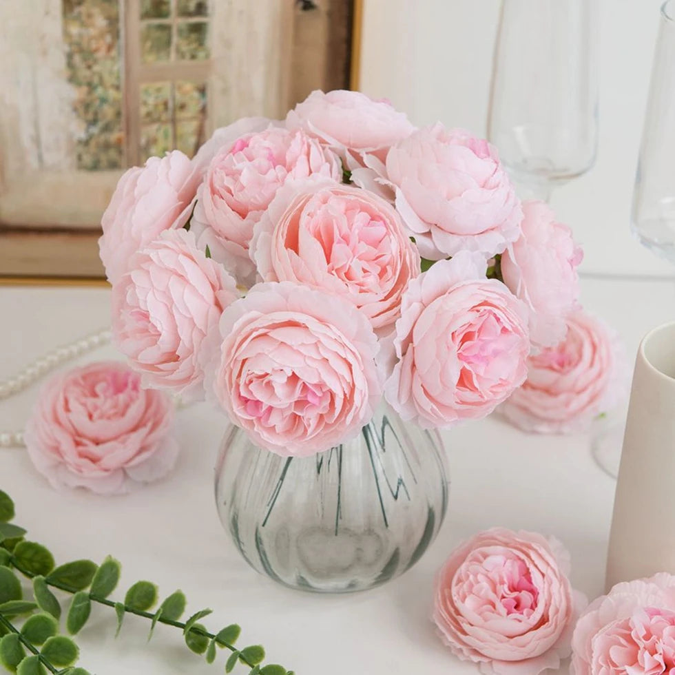 Silk Peony Artificial Flower Stems | Wedding & Home Décor 5/10pcs