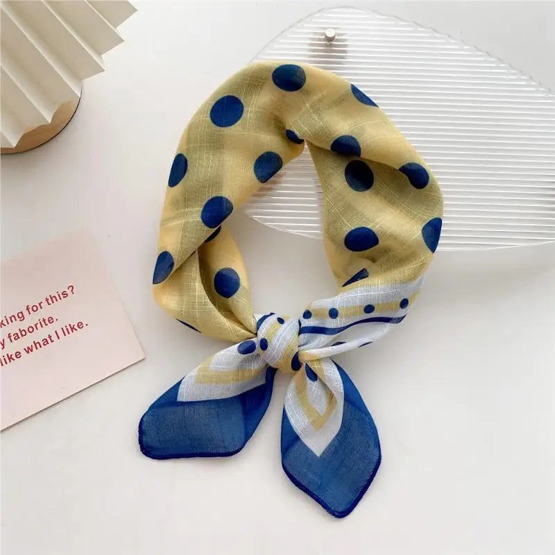 58cm Square Scarf – Handkerchief Print Neck, Hair & Bag Wrap