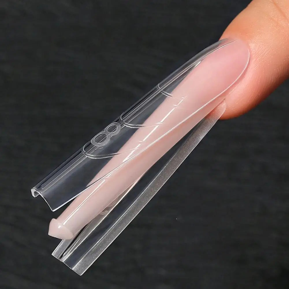 240Pcs Reusable Dual Nail Forms – Almond & Coffin Extension Molds
