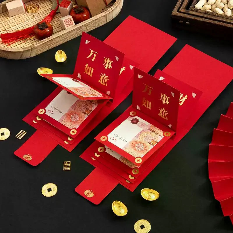 2026 Chinese New Year Pull-Out Red Envelope – 6 or 10 Slots