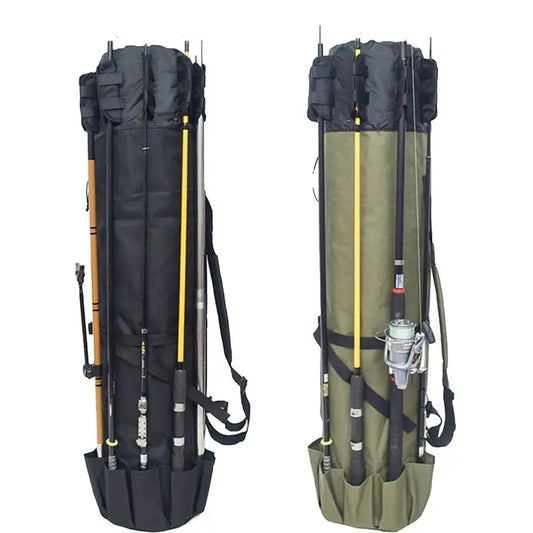Portable Fishing Rod Storage Bag, Waterproof Canvas Travel Case, Durable Fishing Gear Organizer Box, Ideal for Outdoor Activitie Peaceful Pleasures Health and Wellness