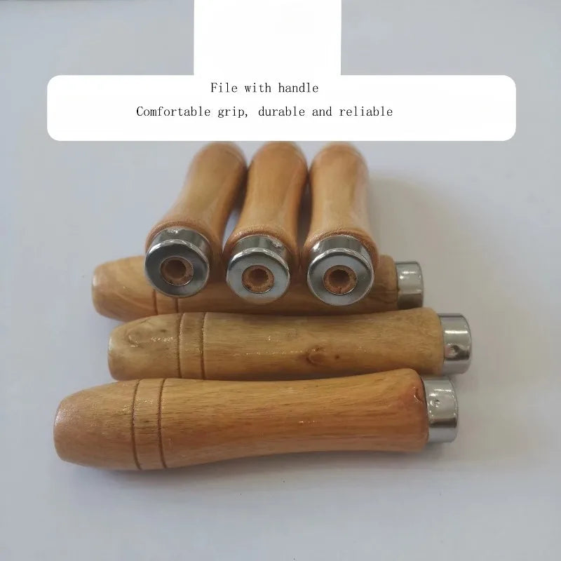 10Pcs Replacement Handle for Wooden File Handle Strong Metal Ring Suitable for Woodworking File Screwdriver 9cm Peaceful Pleasures Health and Wellness