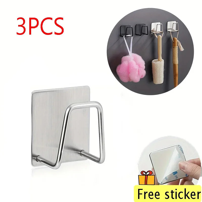 Stainless Steel Sink Sponge Holder | Adhesive Wall Organizer
