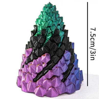 3D Spiral Pyramid Fidget Toy – Rotating Helix Desk Puzzle