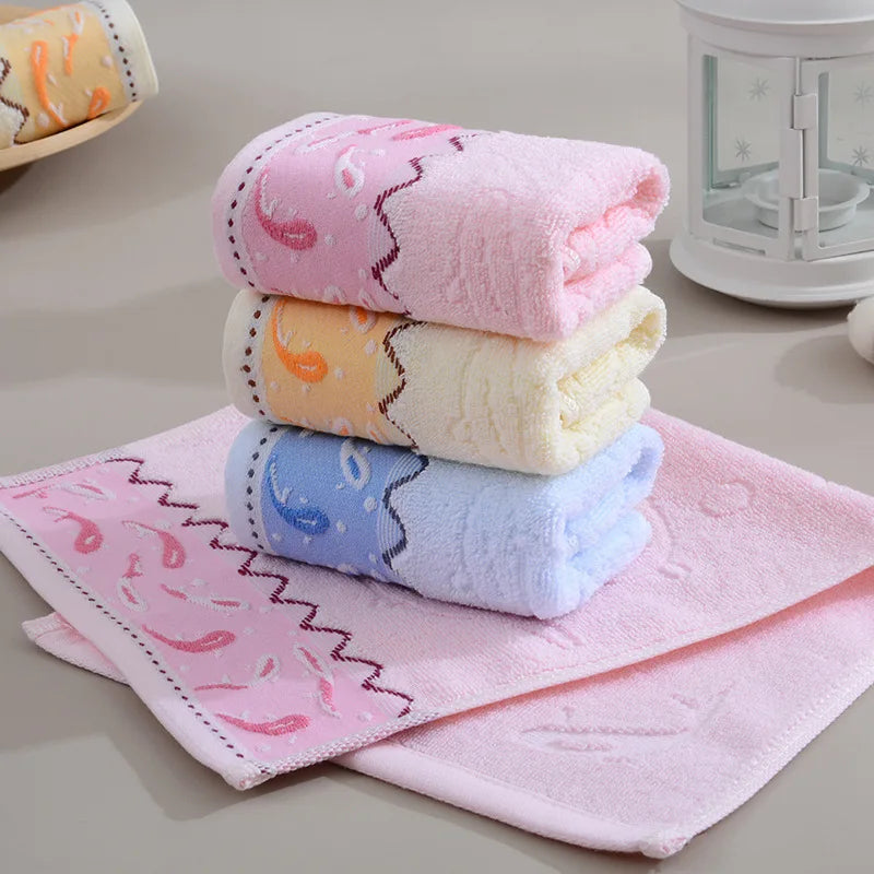 Soft Cartoon Baby Bath Towel & Face Washcloth – 25x50cm