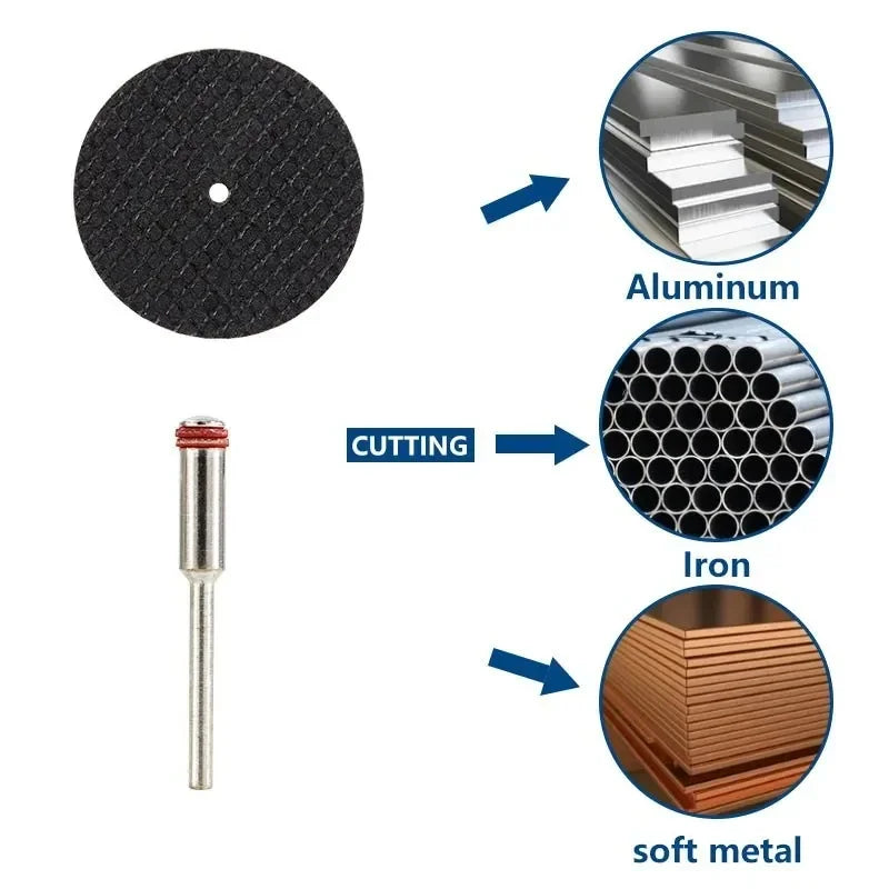 11/21/54pcs Abrasive Cutting Disc 32mm With Mandrels Grinding Wheels For Dremel Accesories Metal Cutting Rotary Tool Saw Blade Peaceful Pleasures Health and Wellness