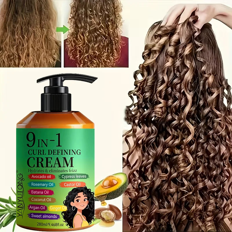 280ml Curly Hair Styling Cream – Moisturizing & Smoothing