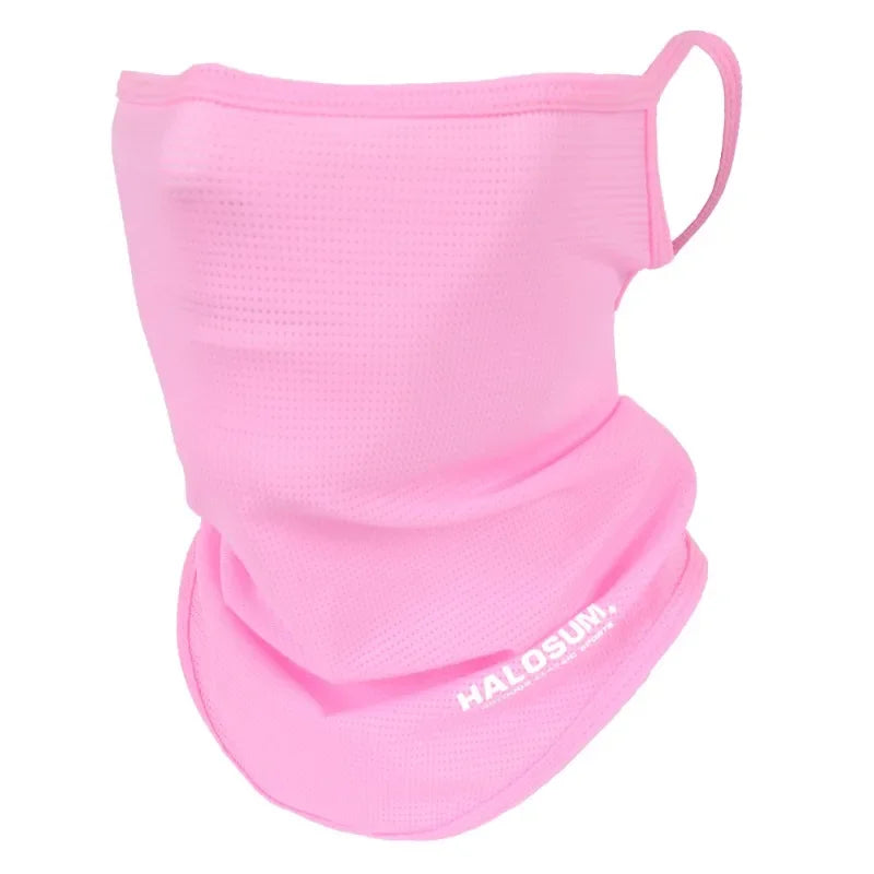 Summer Men's and Women's Ice Silk Veil Sunshade Breathable Outdoor Neck Protection Cycling Mask Half Face Style Peaceful Pleasures Health and Wellness