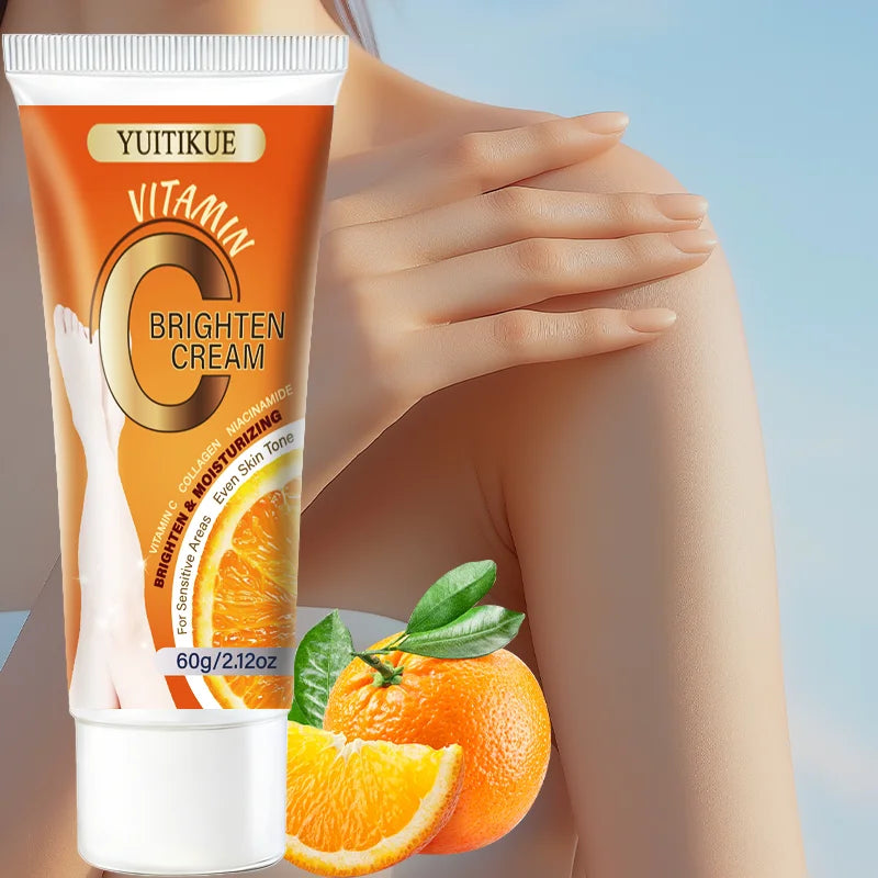 Vitamin C Brighten Cream with Collagen Niacinamide Moisturizing Even Skin Tone Brightening Body Cream for Sensitive Areas 60g Peaceful Pleasures Health and Wellness