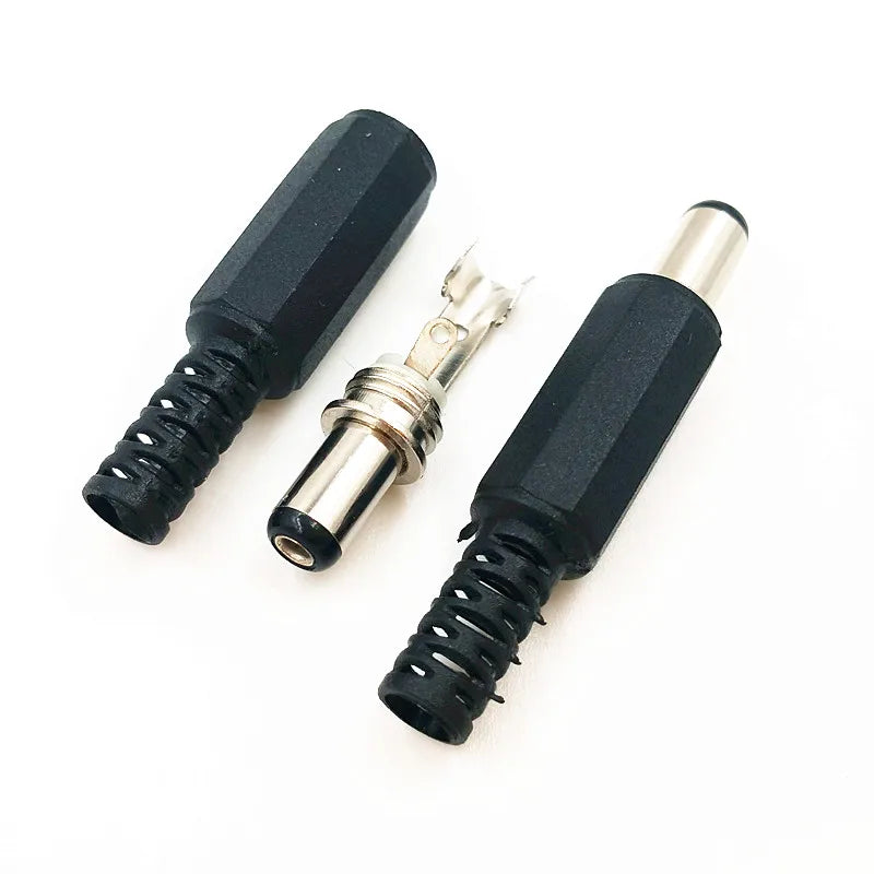 Black 2.5mm x 5.5mm 5.5*2.5mm DC Power Male Plug Jack Adapter 14mm/9mm Peaceful Pleasures Health and Wellness