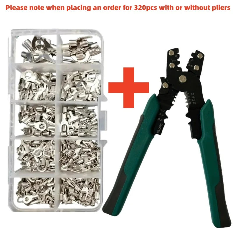 Crimp Terminal Pliers Set – U/O Electrical Wire Connectors Kit Peaceful Pleasures Health and Wellness