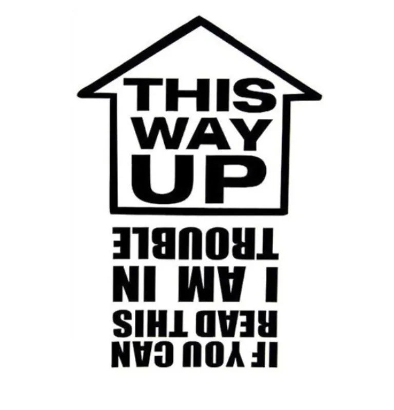 10cm x 14.5cm This Way Up, If You Can Read This Car Sticker, Funny Vinyl Decal Peaceful Pleasures Health and Wellness Red