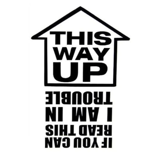 10cm x 14.5cm This Way Up, If You Can Read This Car Sticker, Funny Vinyl Decal Peaceful Pleasures Health and Wellness Red
