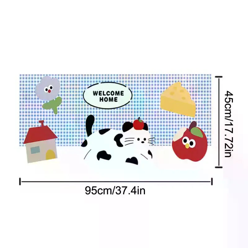 Cartoon Door Curtain – No-Drill Self-Adhesive Privacy Curtain Door Curtain Peaceful Pleasures Health and Wellness
