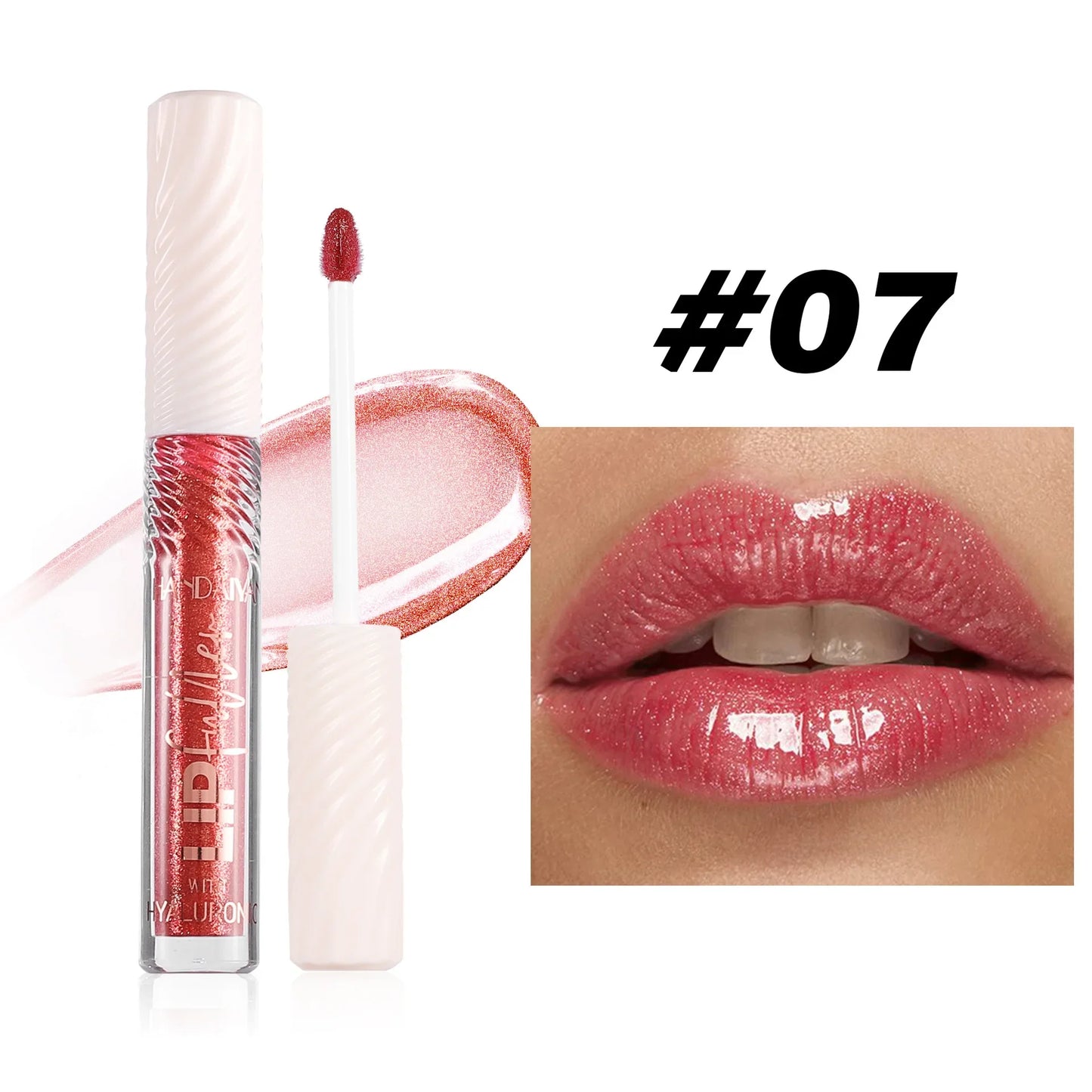 HANDAIYAN 8-Shade Mirror Lip Gloss | Hyaluronic Acid & Pearl