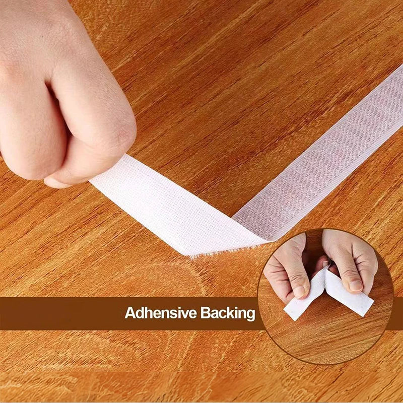 Self-Adhesive Hook & Loop Fastener Tape 1M–10M | DIY Strips