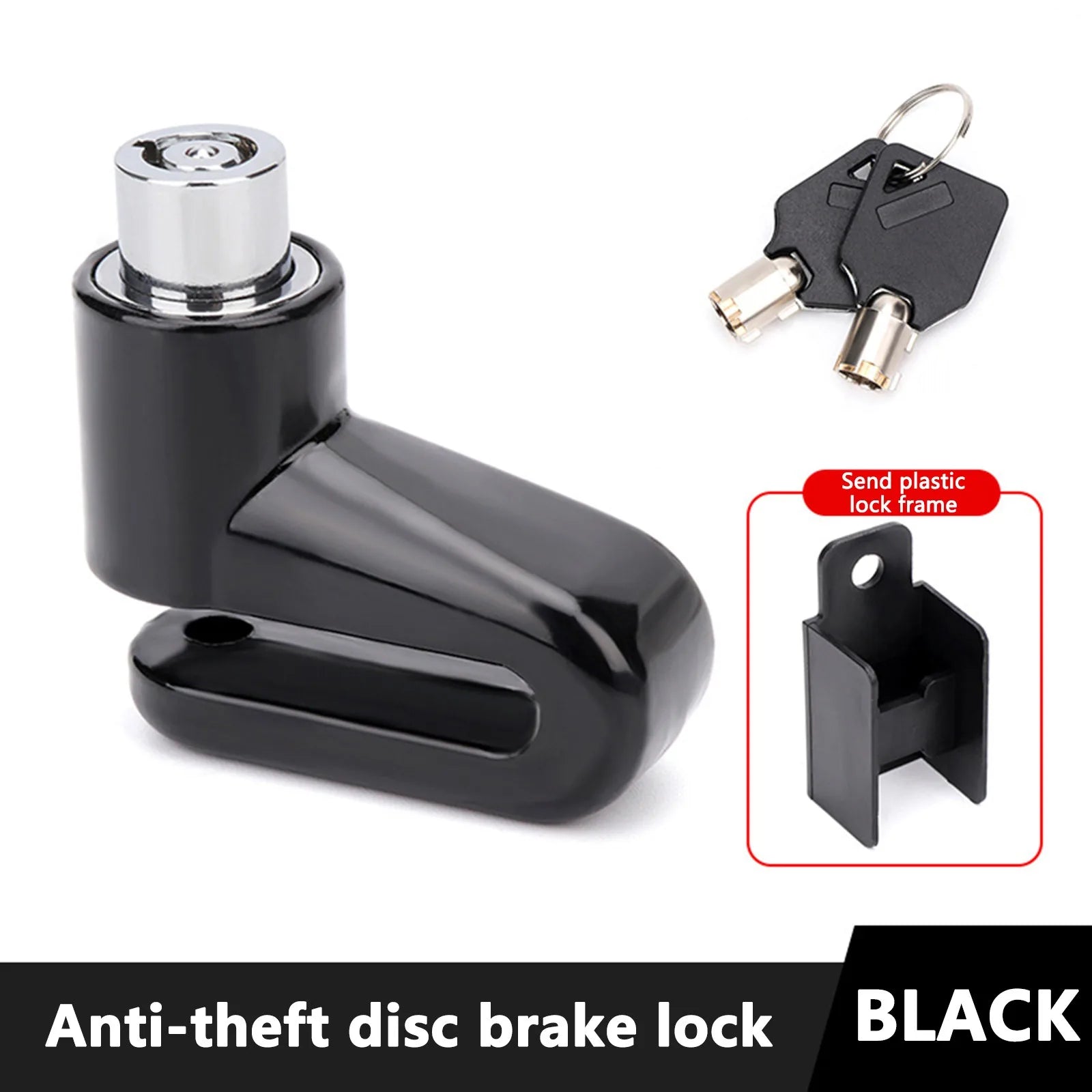 Disc Brake Lock – Anti-Theft for Motorcycle, Scooter & Bike Disc Brake Lock Peaceful Pleasures Health and Wellness Black