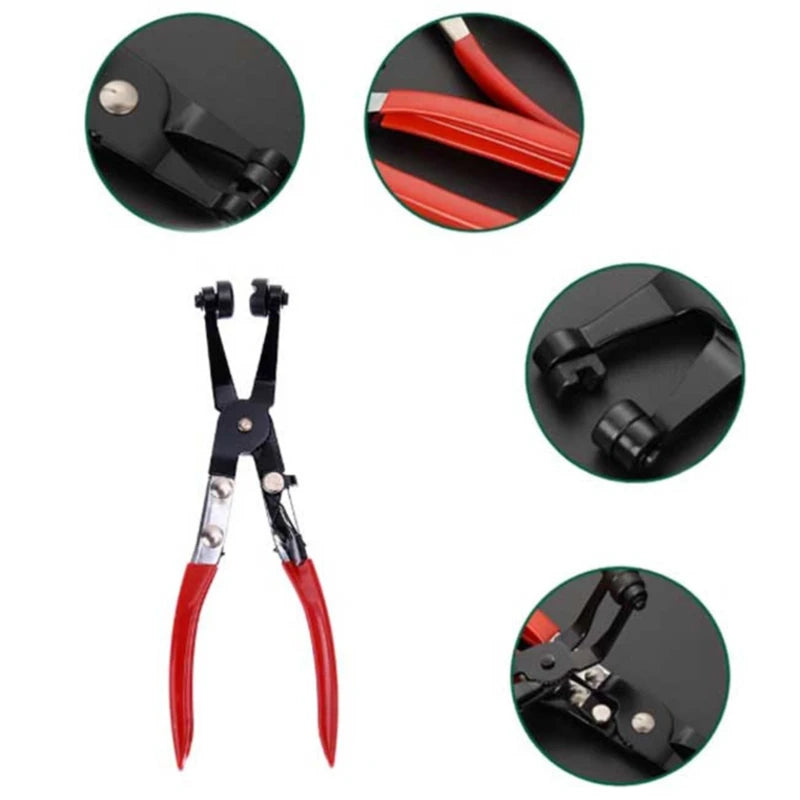 Flat-Band Ring Spring Type Swivel Hose Clamp Pliers Tool Car Auto Water Pipe Hose Removal Tool Swivel Jaws Peaceful Pleasures Health and Wellness