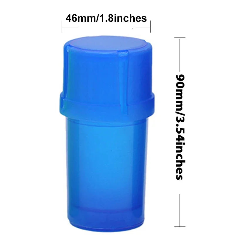 1pcs Plastic Grinder With Storage Box Function 40mm Diameter Tobacco Herb Crusher Smoke Grinders Smoking Accessories Amoladora Peaceful Pleasures Health and Wellness blue 1pc