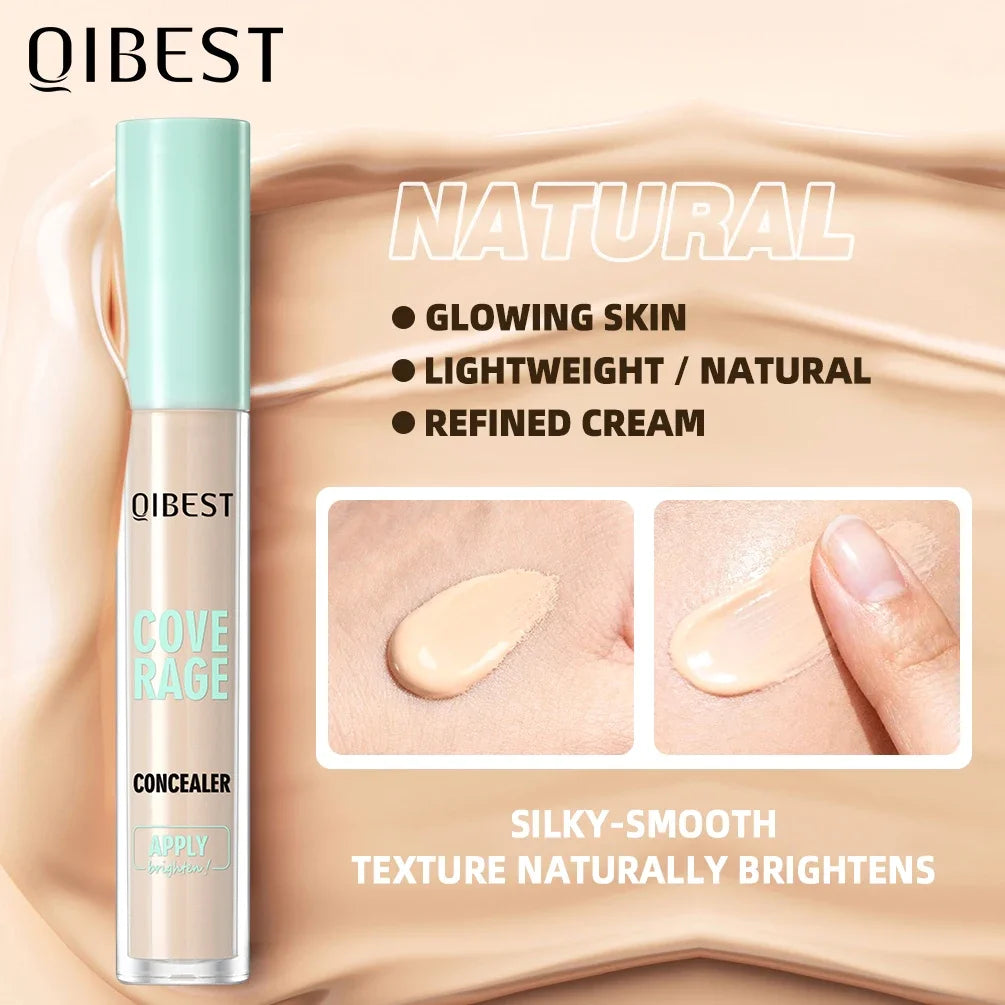 QIBEST Liquid Foundation Cream For Face High Coverage Makeup Base Waterproof Moisturizing Concealer Professional Cosmetics Peaceful Pleasures Health and Wellness