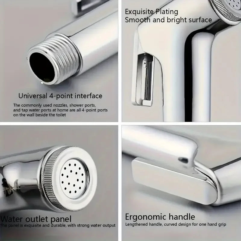 Handheld Bidet Sprayer Set with Hose & Bracket – Toilet Spray Gun