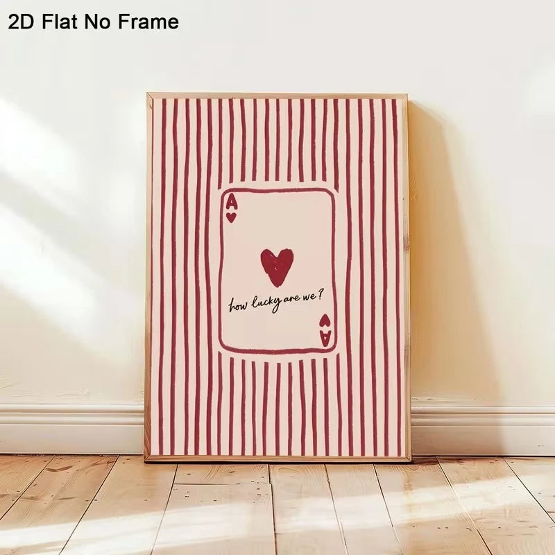 Ace of Hearts "How Lucky Are We" Canvas Wall Art Print