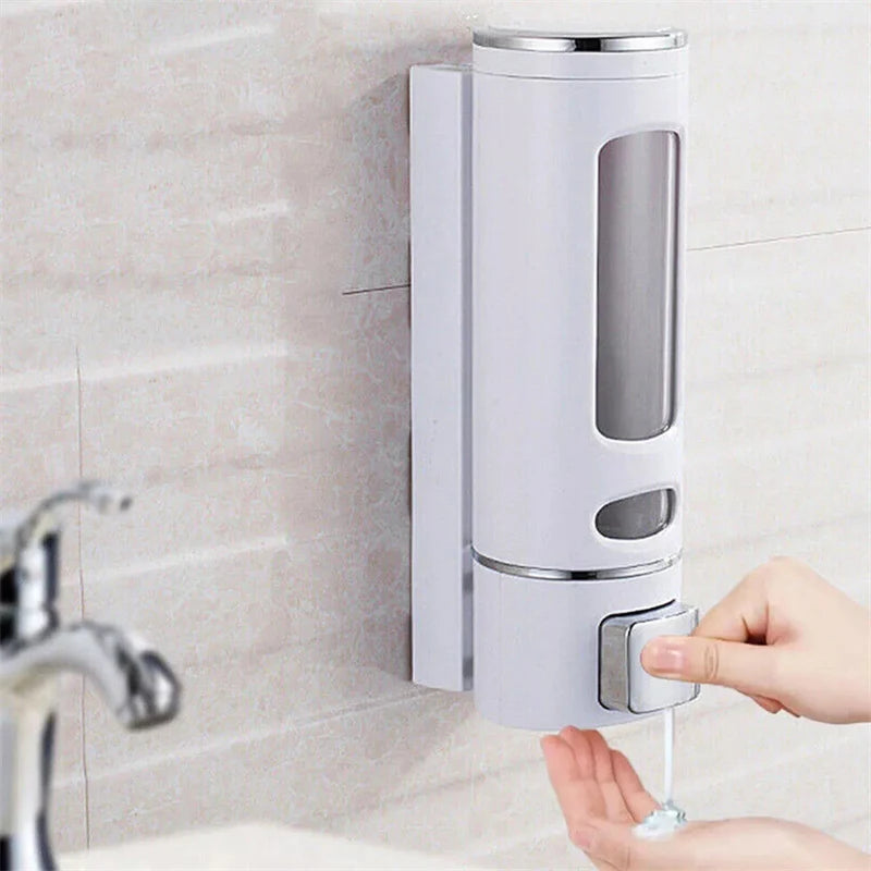 400ml Shower Soap Dispenser Wall Mounted Shampoo And Conditioner Dispenser Adhesive Handwashing Fluid Dispenser Peaceful Pleasures Health and Wellness