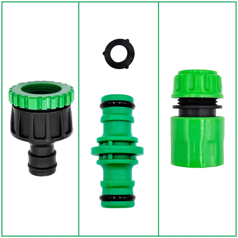 Garden Watering Hose ABS Quick Connector 1/2” End Double Male Hose Coupling Joint Adapter Extender Set For Hose Pipe Tube Peaceful Pleasures Health and Wellness