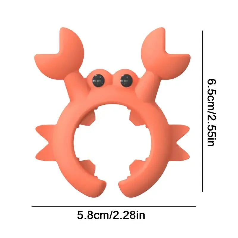 Utensil Rest Crab Shaped Silicone Utensil Rest Countertop Ladle Holder Anti-Overflow Stove Top Spatula Holder Kitchen Gadget Peaceful Pleasures Health and Wellness Red