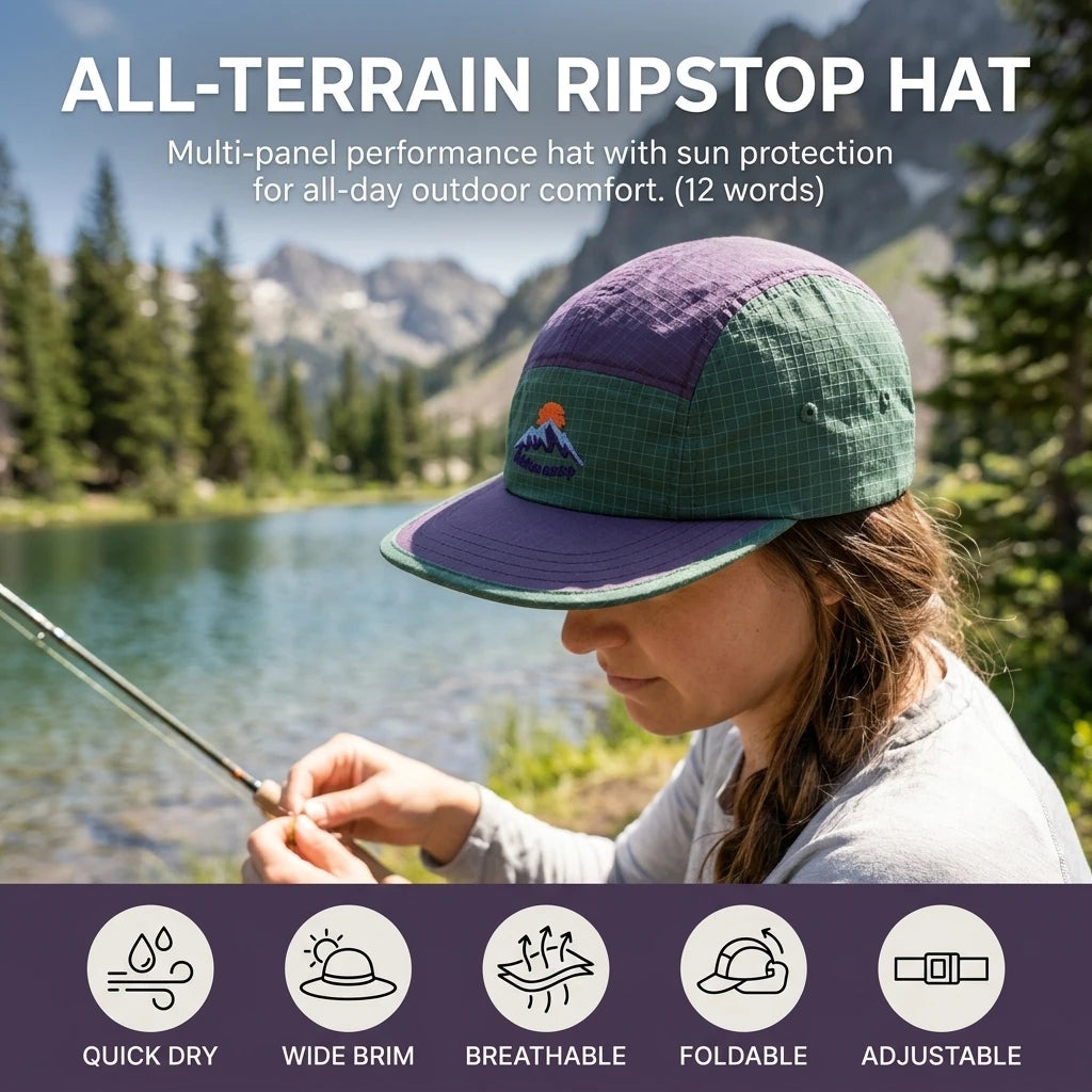 Women Quick Dry Fishing Hat Wide Brim Sun Protect Outdoor Hiking Cap Peaceful Pleasures Health and Wellness