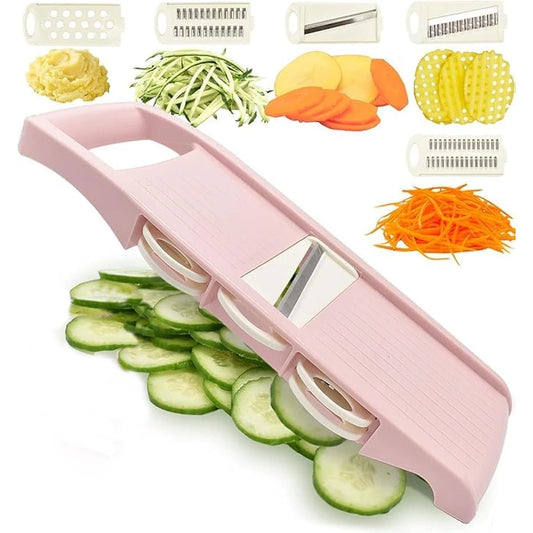 5-in-1 Vegetable Slicer & Food Grater | Kitchen Mandoline Vegetable Slicer Grater Peaceful Pleasures Health and Wellness