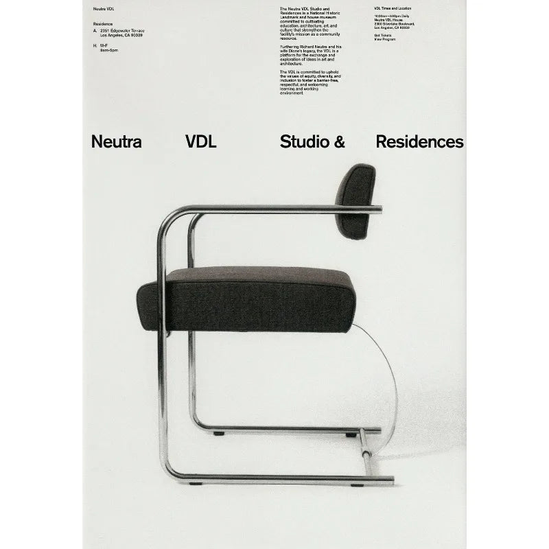 Vintage Bauhaus Chairs Canvas Poster | Mid-Century Wall Art