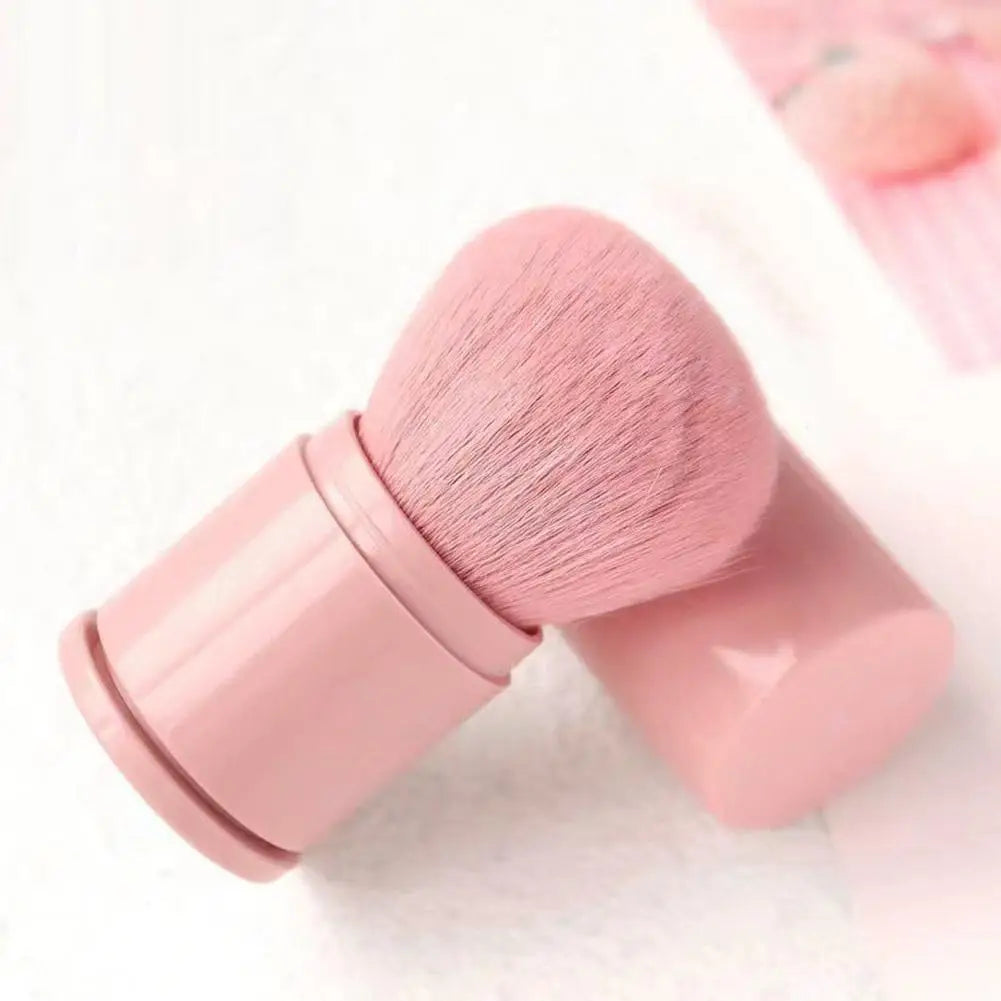 Portable Mini Retractable Blush Brush Soft Loose Powder Foundation Makeup Brush Multi Functional Beauty Makeup Tool Peaceful Pleasures Health and Wellness