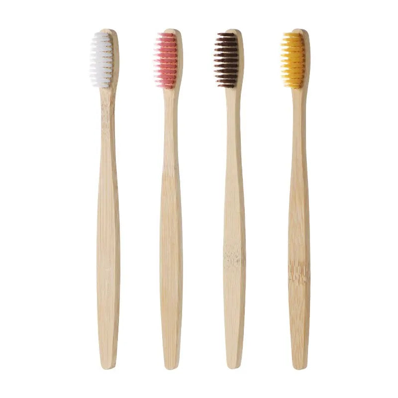 Eco-Friendly Bamboo Toothbrush Set 10 Pack | Natural