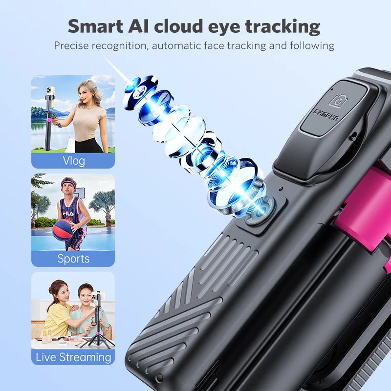AI Smart Gimbal Selfie Stick Tripod | 360° Face Tracking Peaceful Pleasures Health and Wellness