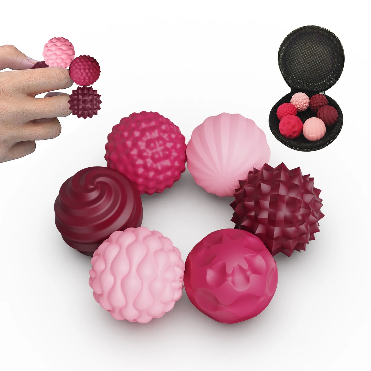 Magnetic Silicone Fidget Balls – Sensory Toy Set 6 or 12 Pcs