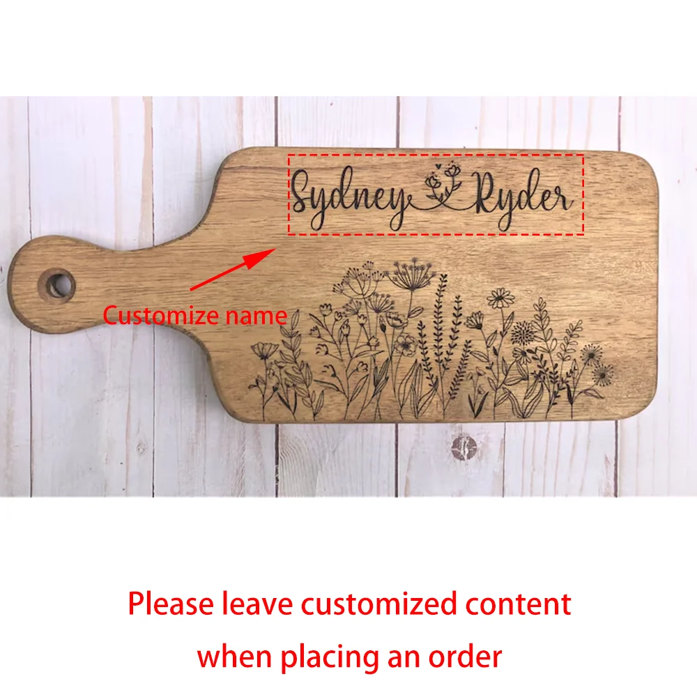 Custom Engraved Bamboo Cutting Board | Wedding Couples Gift Engraved Cutting Board Peaceful Pleasures Health and Wellness Custom Cutting Board 1pcs 16x27x1.5cm