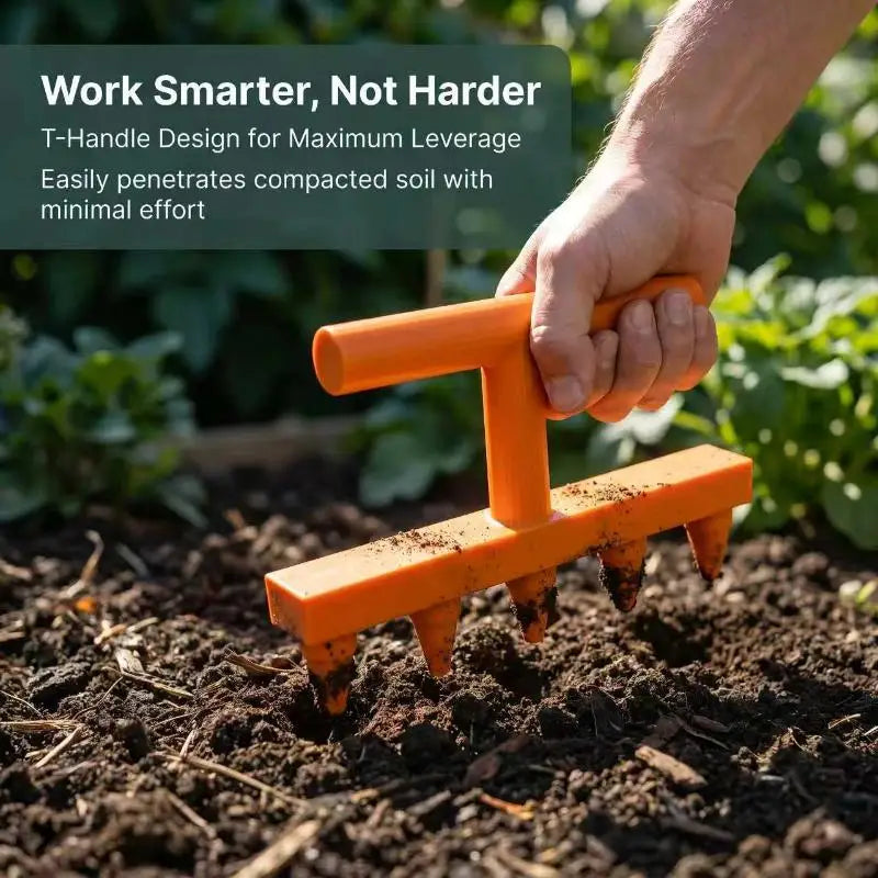5-Tooth Hole Punch Seeder | Vegetable & Flower Sowing Tool