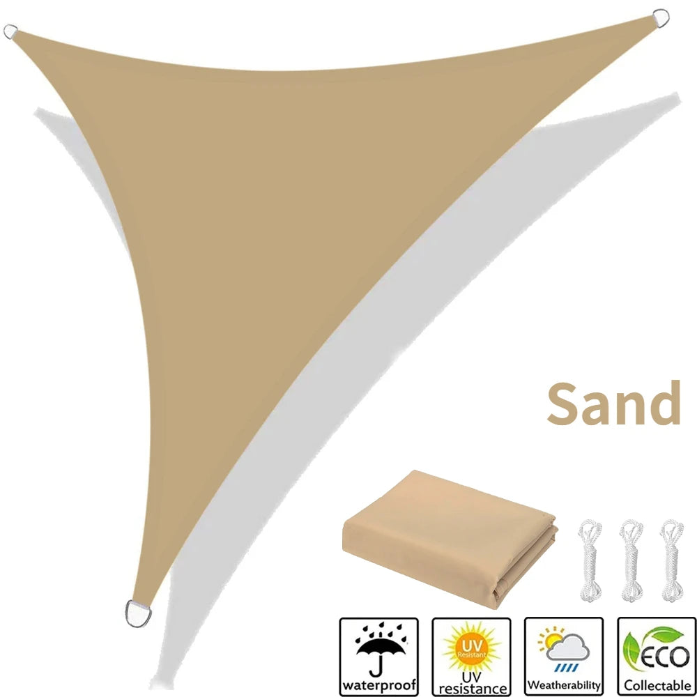 Waterproof Triangle Shade Sail UV Canopy 5x5x5 / 5x5x7M
