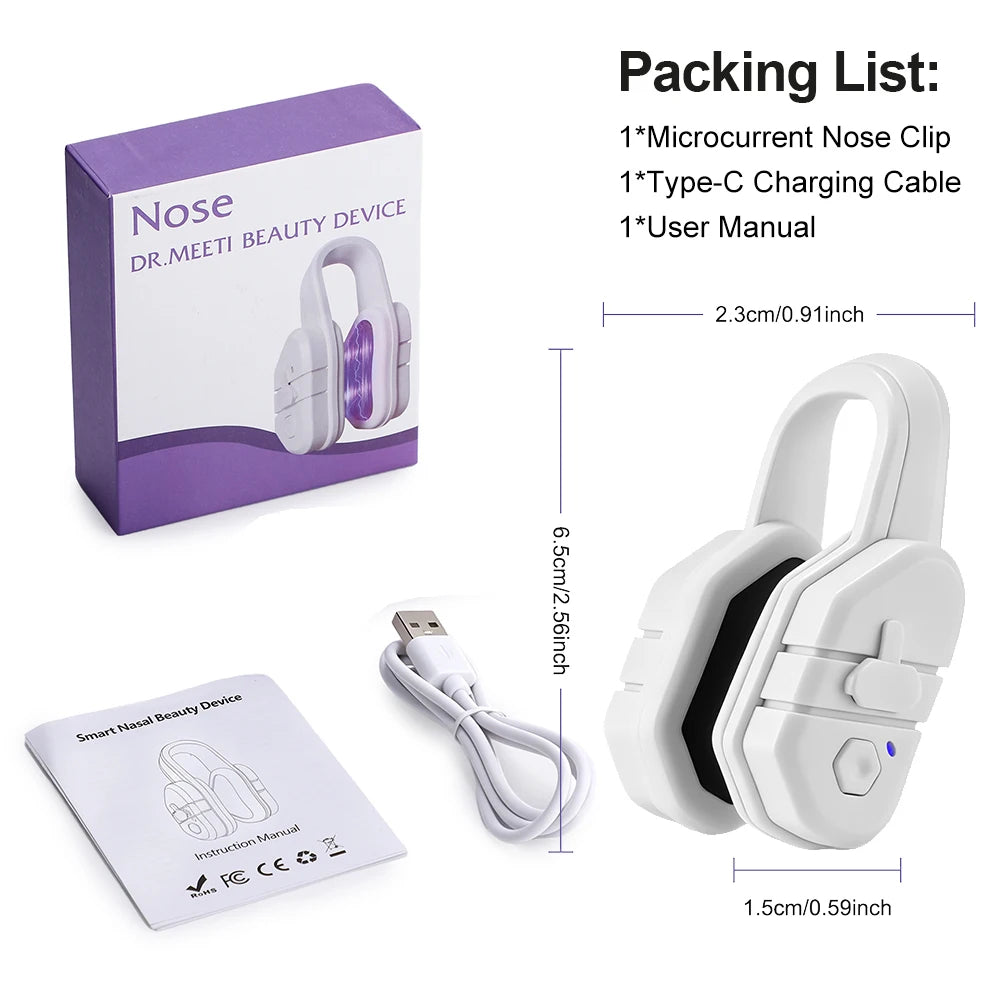 EMS Nose Massager, Microcurrent Nose Beauty Device with 5 Modes, USB-C Rechargeable Nose Clip for Facial Contour Care, Unisex Peaceful Pleasures Health and Wellness nose beauty device