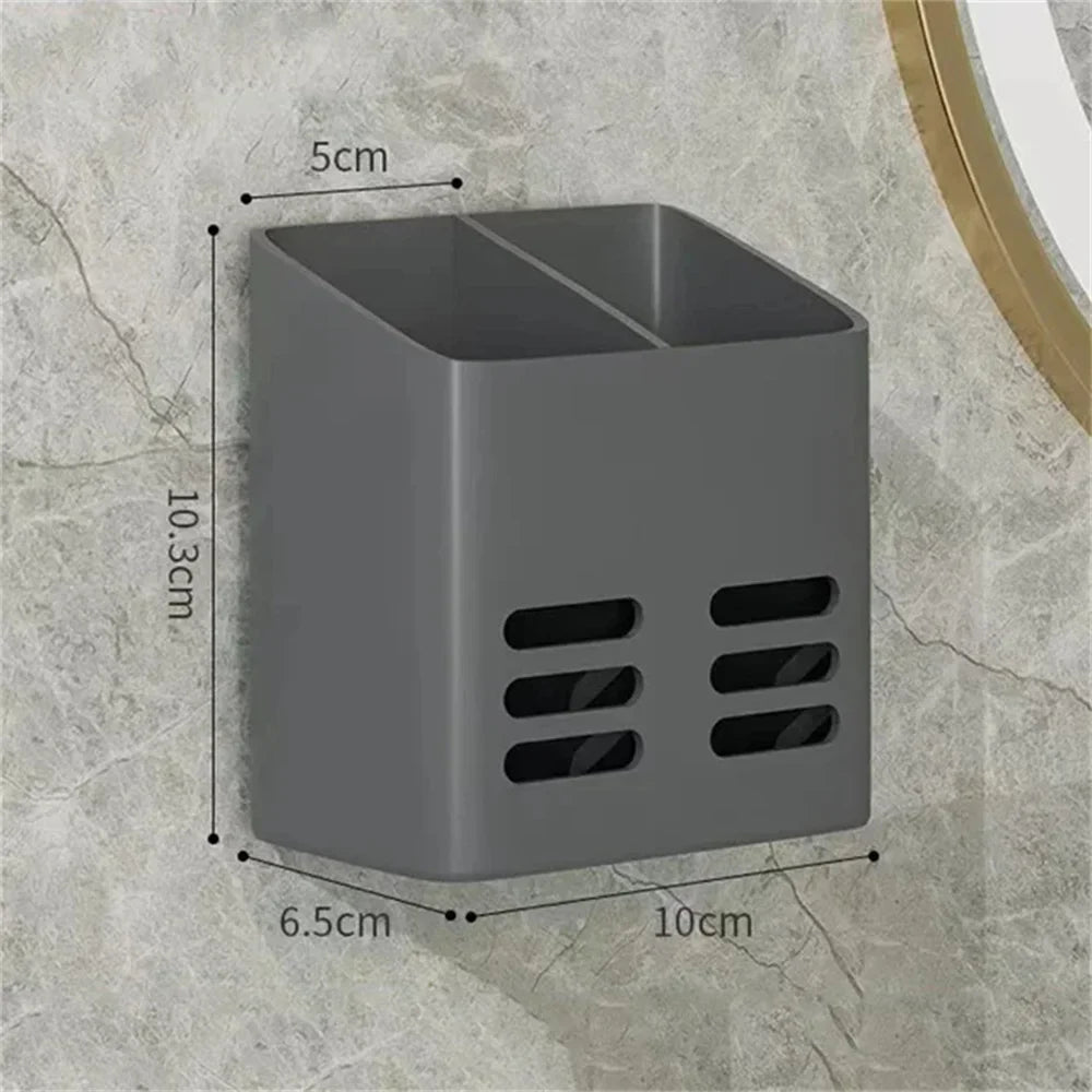 No-Drill Wall Mount Bathroom Shelf & Makeup Organizer