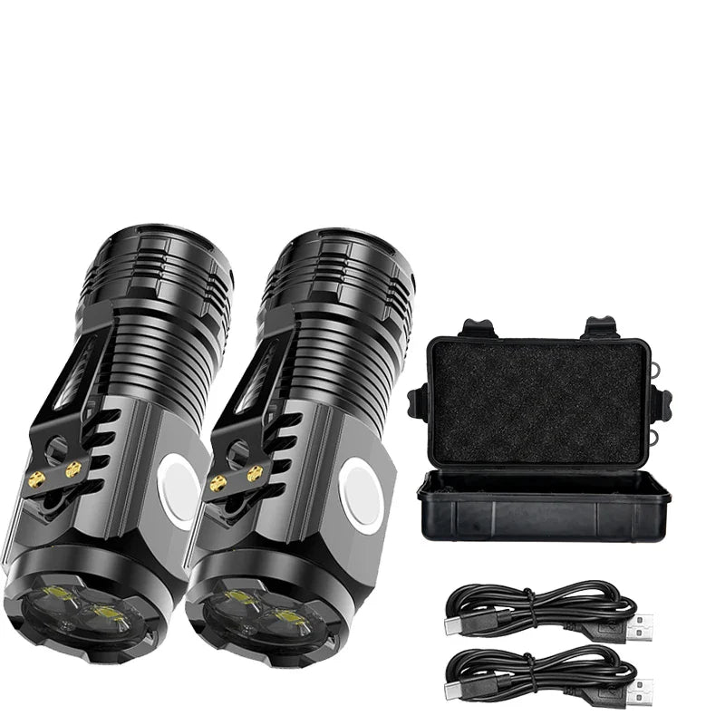 Mini LED Flashlight Type-C Rechargeable | 5 Modes & Pen Clip