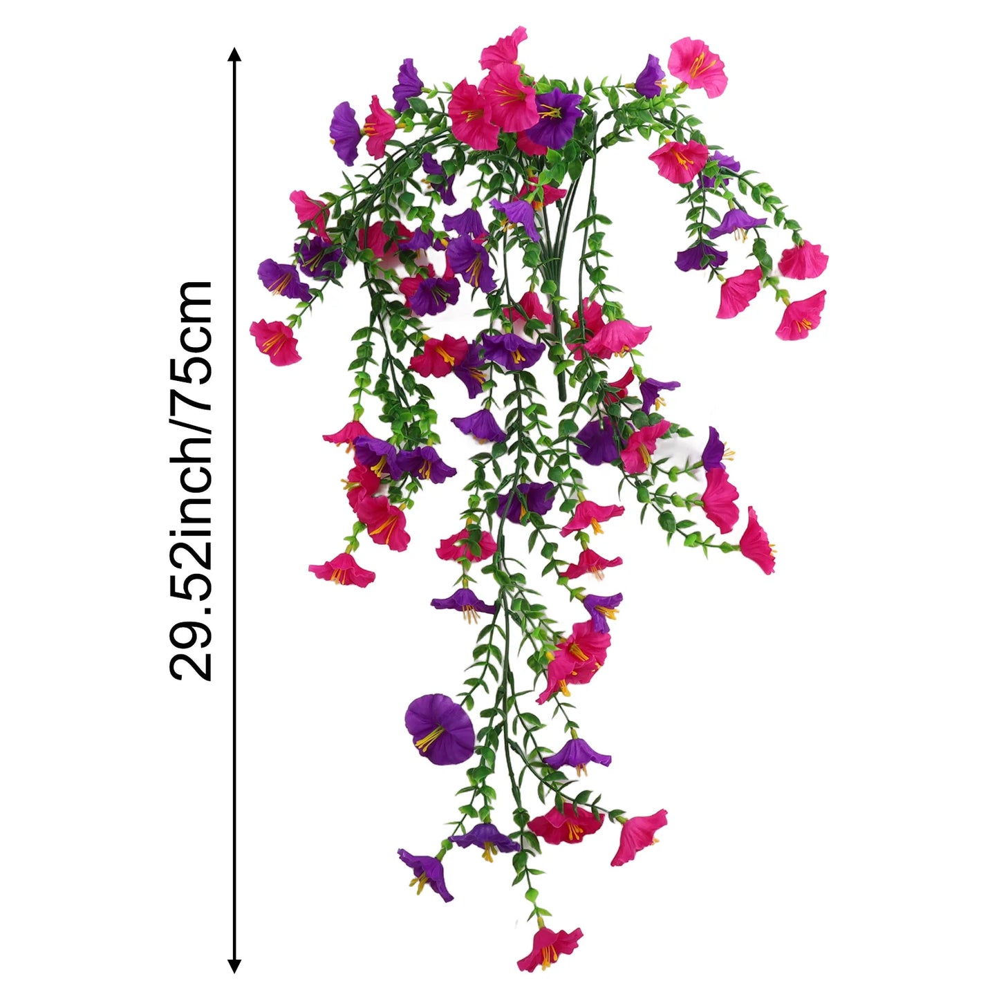 Artificial Flowers Fake Morning Glory Eucalyptus Leaves Hanging