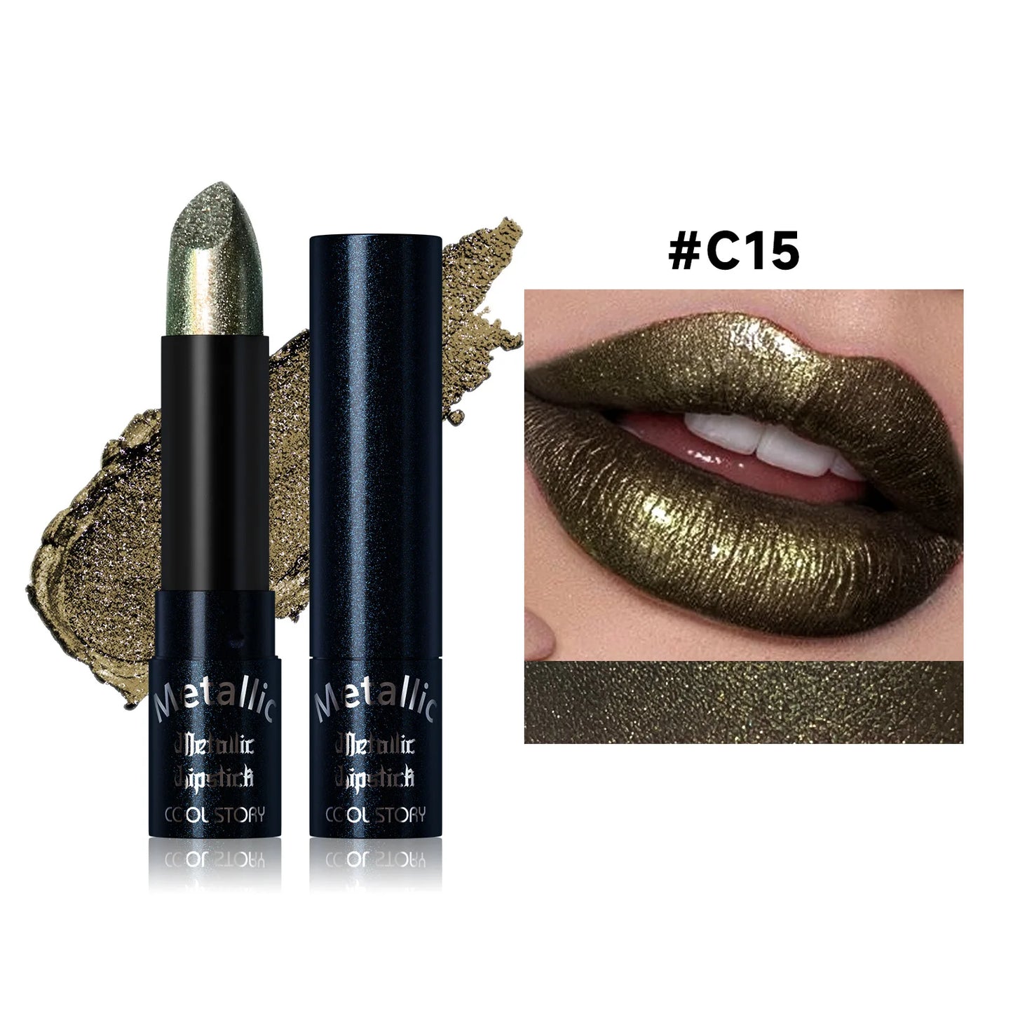 Metallic Glitter Velvet Lipstick – Waterproof Long-Lasting Shimmer