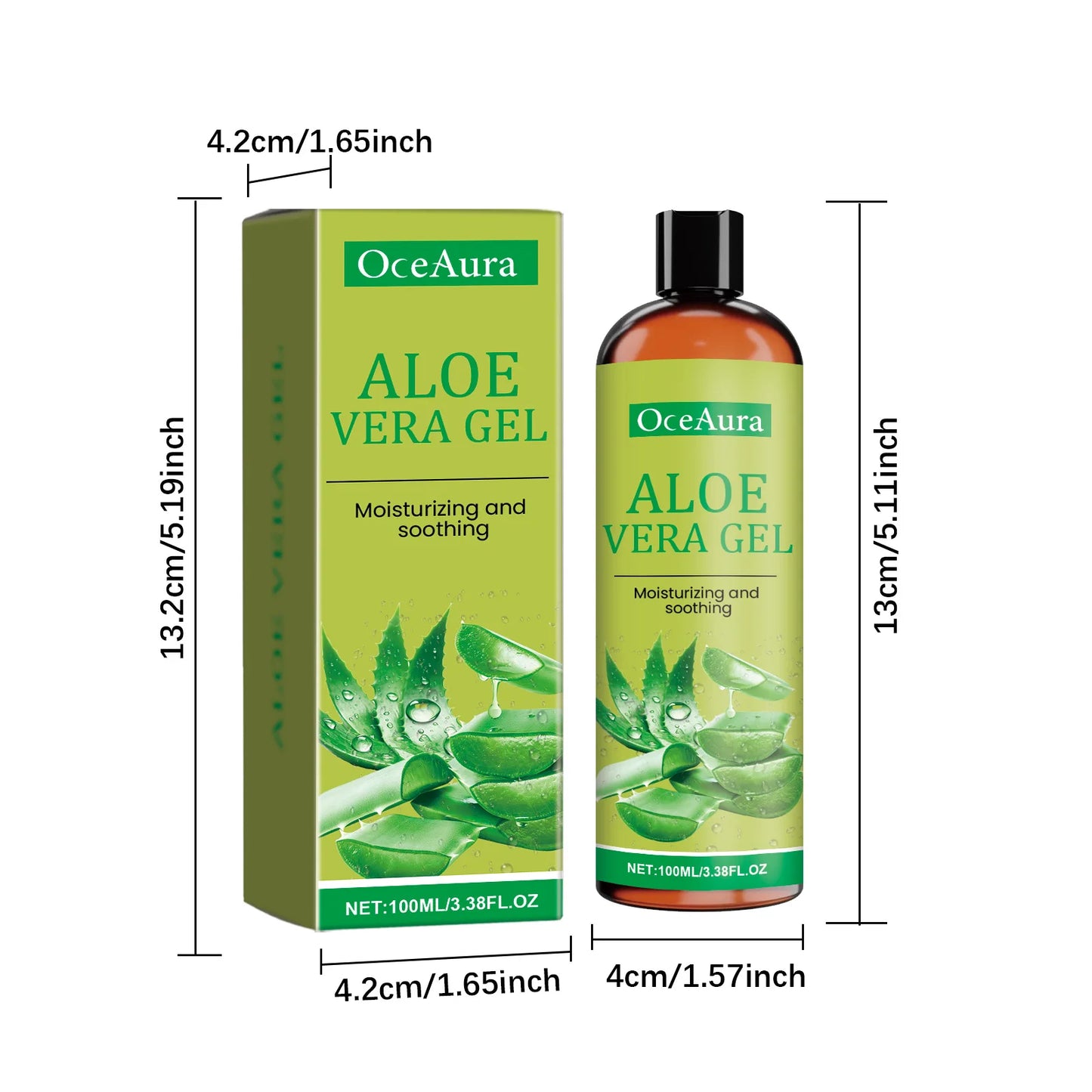 OceAura Aloe Vera Gel – Moisturize, Soothe & Acne Relief 100ml
