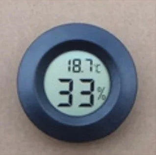 Digital Hygrometer Thermometer for Humidor – Round LCD Hygrometer Thermometer Peaceful Pleasures Health and Wellness Black