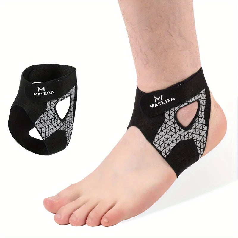 1pc Ultra-Thin Adjustable Ankle Support Brace - Breathable Nylon, Dual-Sided Straps,for Sports,Running, Cycling, Ankle Sleeve, Peaceful Pleasures Health and Wellness