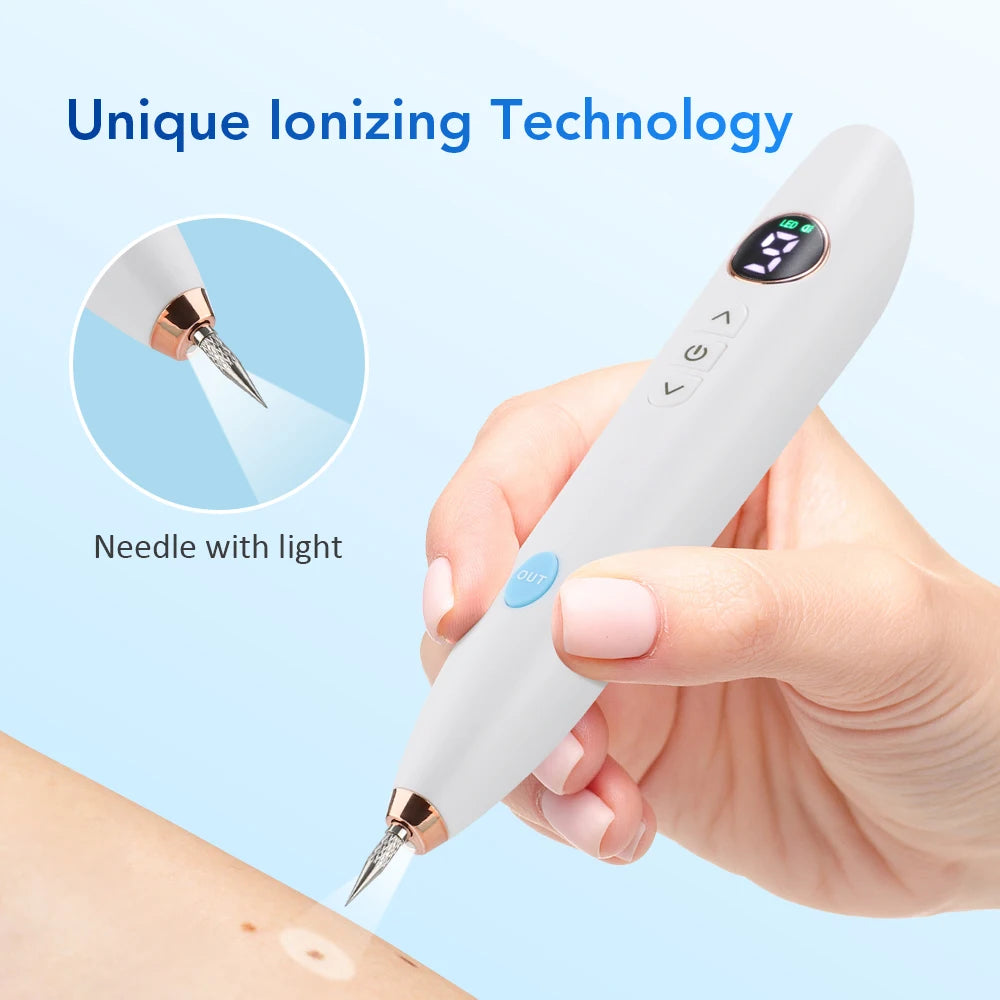 Mole Spot Scanning Removal Pen Beauty Plasma Pen Needle 9-speed Tattoo Removal Household Spot Face Wart Freckle Remover Machine Peaceful Pleasures Health and Wellness