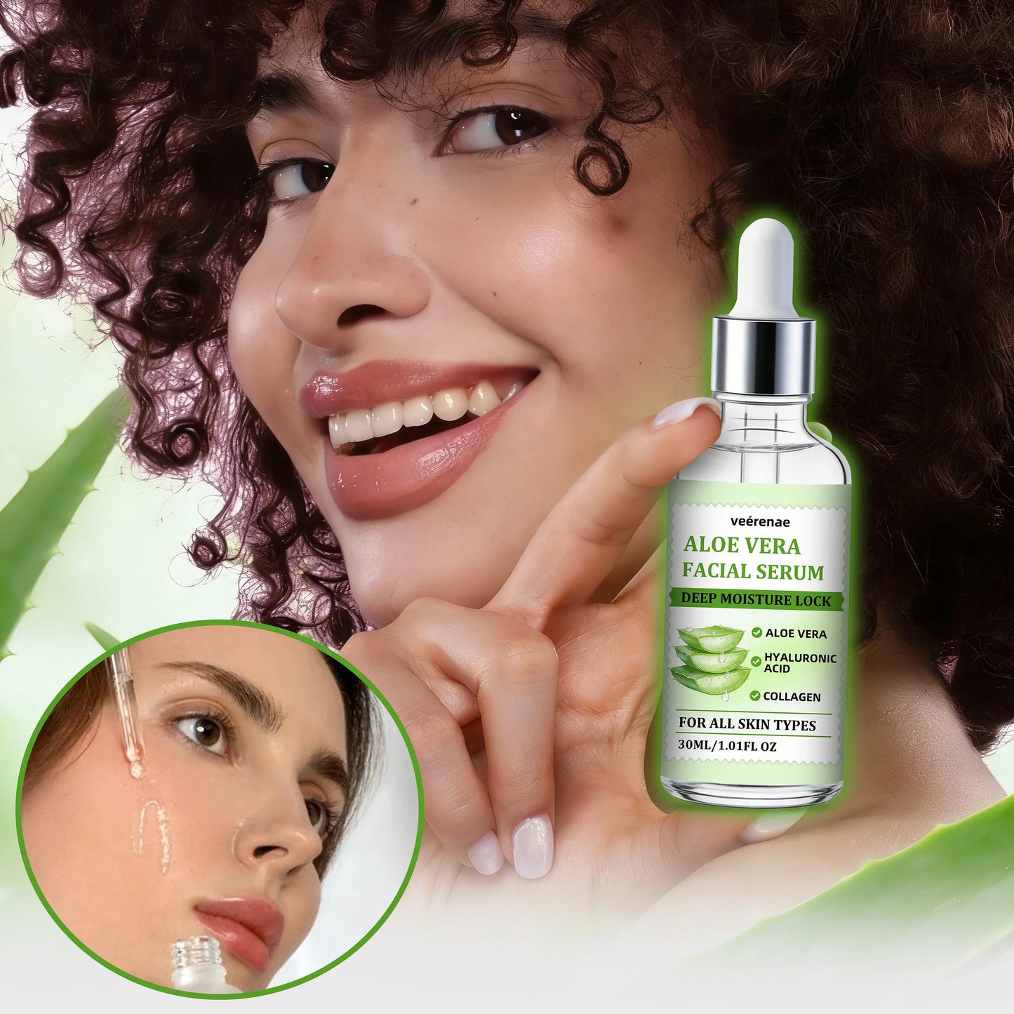 veérenae Aloe Vera Facial Serum – Oil-Free Hydrating Serum