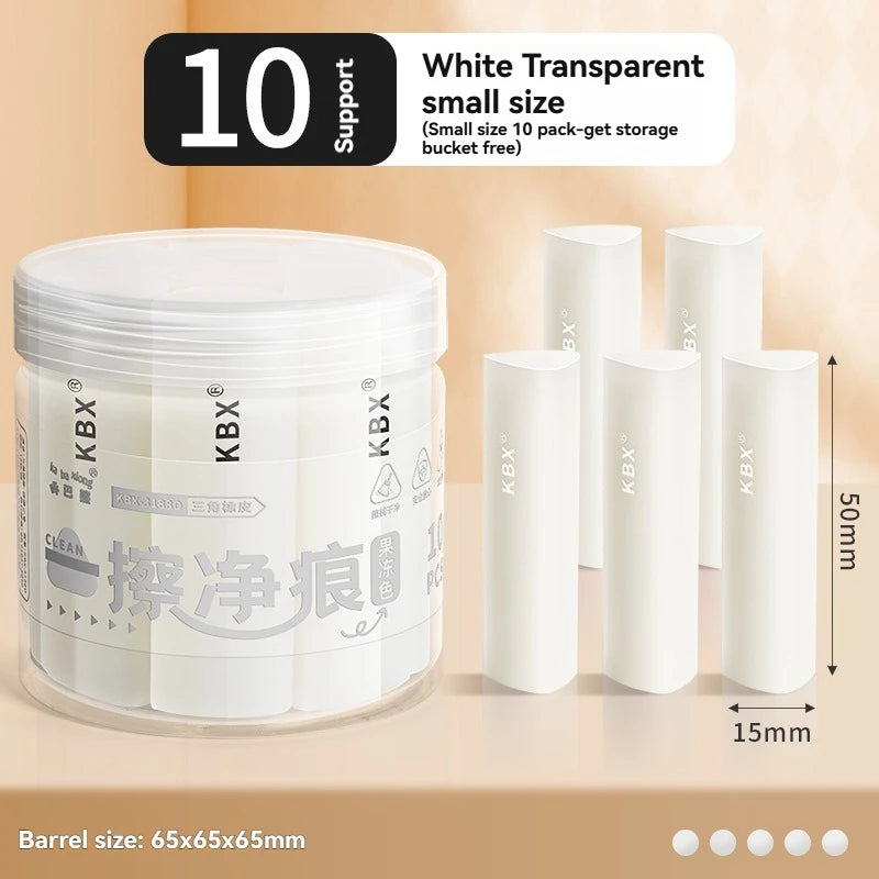 Jelly Eraser Clean Marks Soft Texture Must Have Elementary School Students Exams Comes Bucket Is Super Clean Suitable Practical Peaceful Pleasures Health and Wellness 10PC White Small
